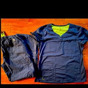 MC2 Med Couture Navy Medium Scrub Set